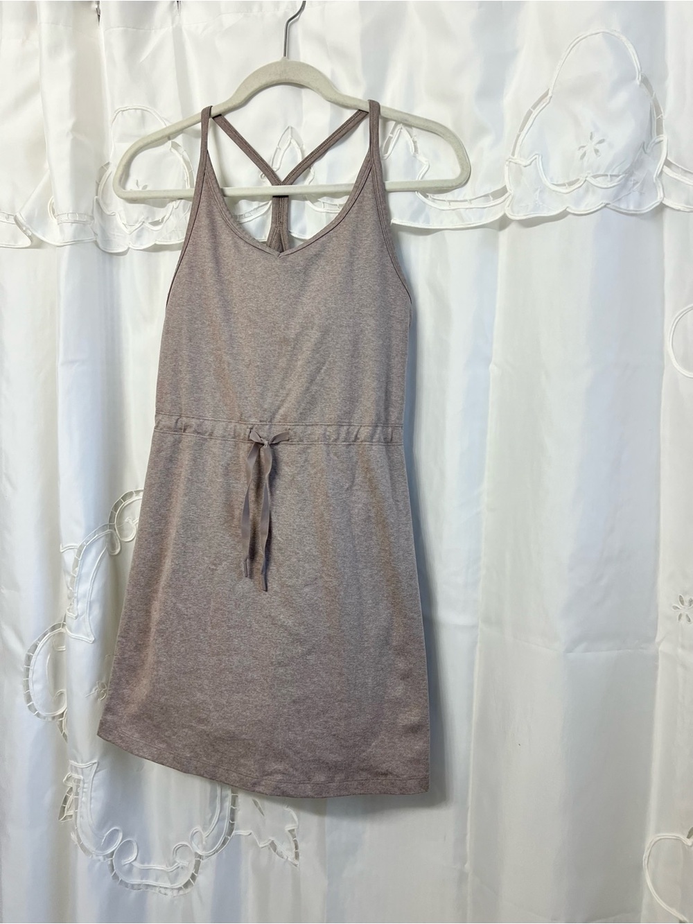 SPANX Active Dress Built In Shorts Drawstring Racerback Taupe M - Picture 6 of 12
